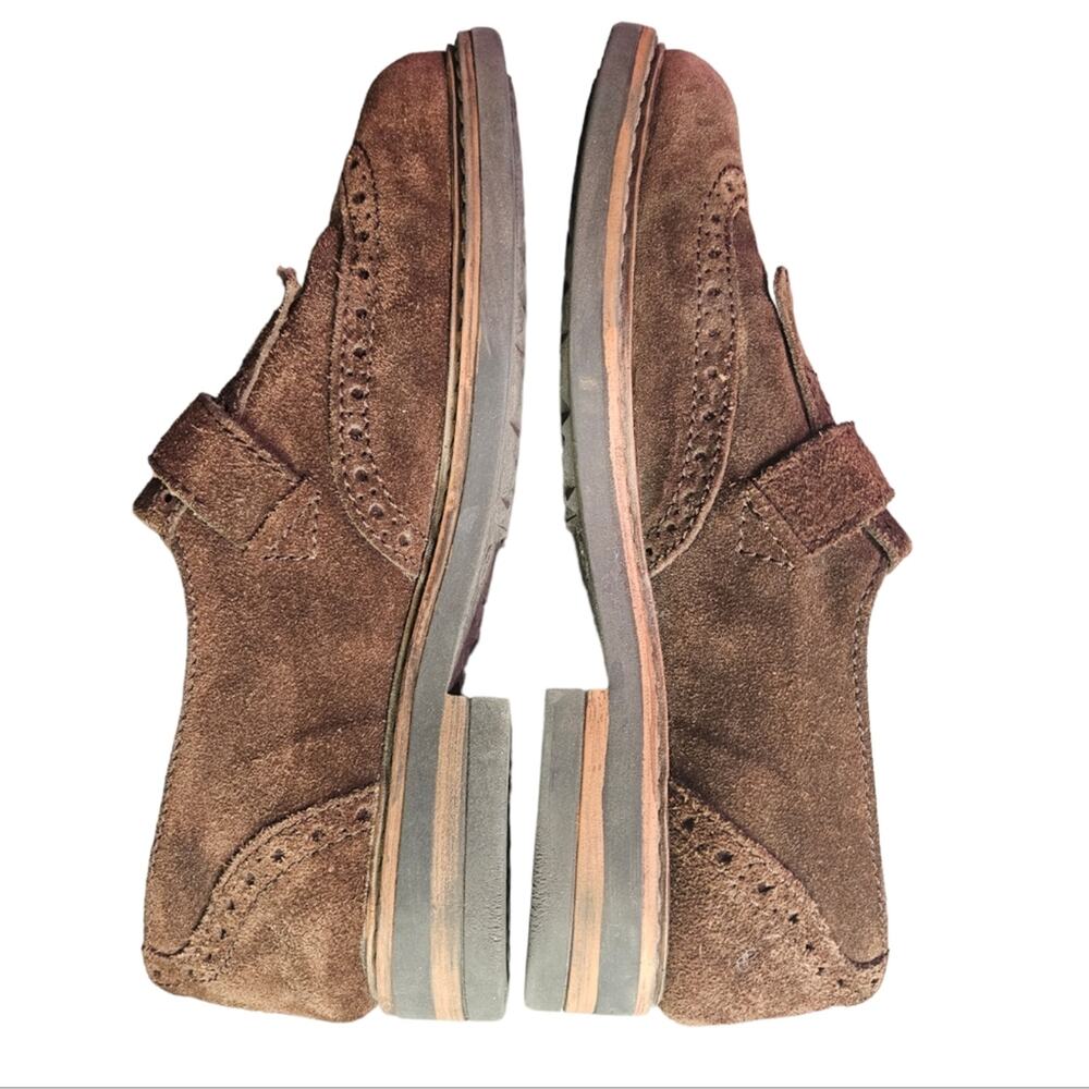 Ann Taylor Brown Suede Kiltie Loafers - Picture 2 of 7